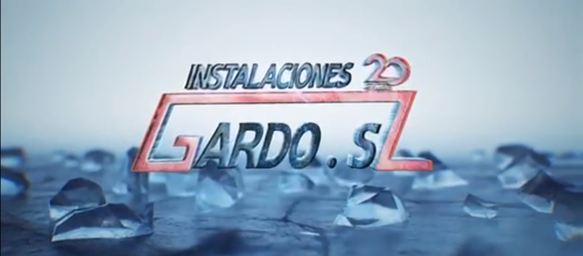 Instalaciones Gardo logotipo sobre fondo helado